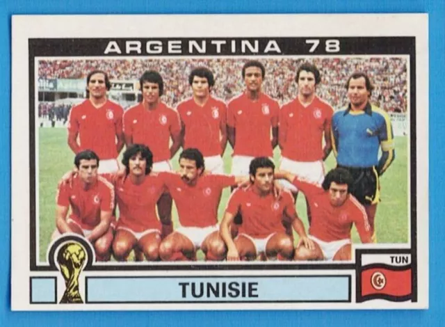Sticker Complet - Panini - Argentina 78 - World Cup - N° 152 - Equipe De Tunisie