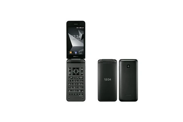 KYOCERA DIGNO KEITAI 4 A204KC Black SIM Unlocked Flip Phone Tested