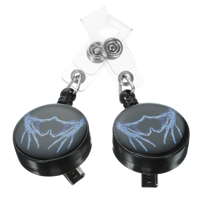 2pcs Retractable Badge Rollenhalter wiederverwendbar