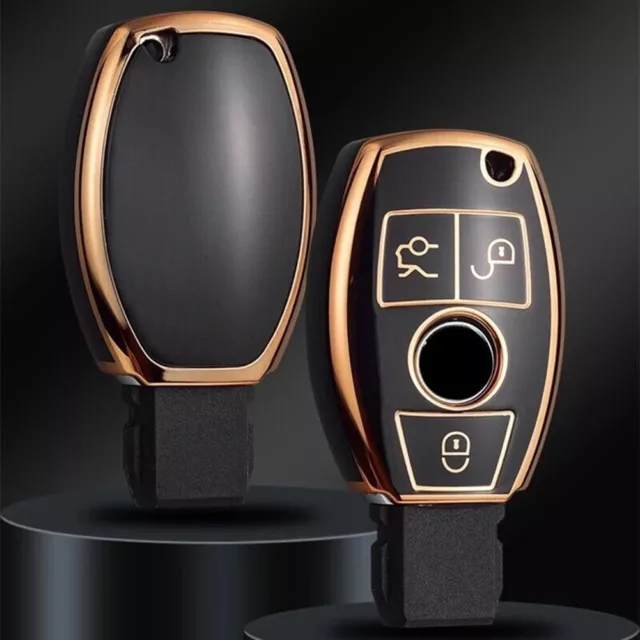Porte-clés de voiture premium pour accessoires Benz signal fort anti-poussière