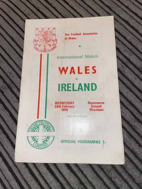 1968 Wales V Northern Ireland British Home Championship Programme Vgc