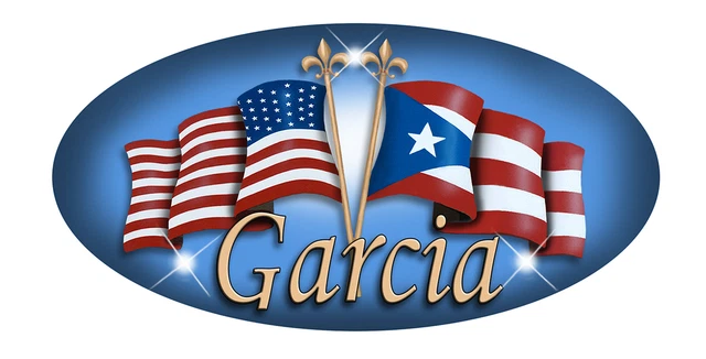 Puerto Rico USA Unity Flags Decal Bumper Sticker Personalize Gifts 4"x 8" Oval