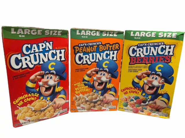 captain crunch cereal Big Box Peanut butter Crunch Crunch Berries US Import