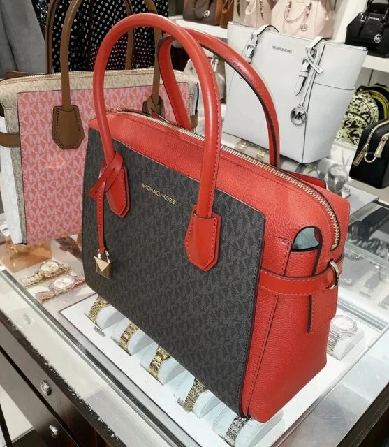 Michael Kors borsa nuova ORIGINALE MK in pelle E Pvc tracolla
