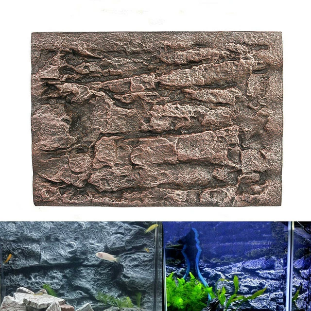 AQUARIUM FOAM ROCK Stone Fish Tank Background Wall 3D ReptileTerrarium