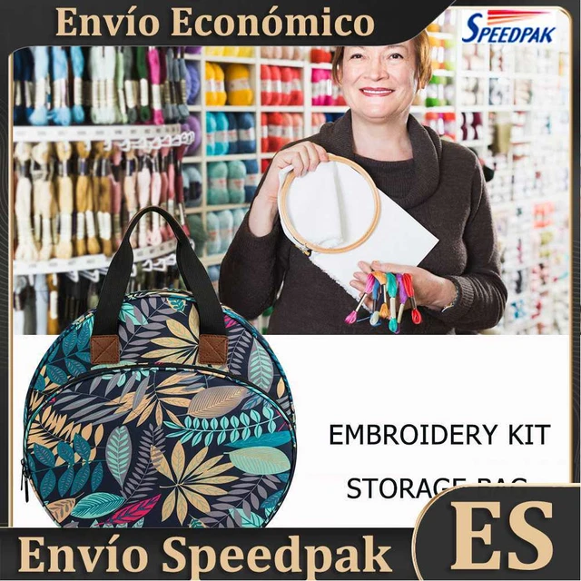 Durable DIY Kit de bordado Bolsa de almacenamiento Accesorios de costura Organiz