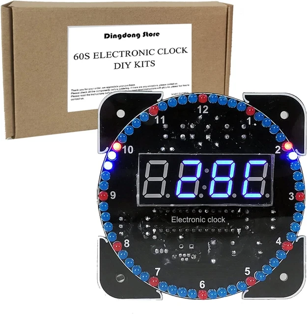 DIY ELECTRONIC CLOCK Kit, Soldering Practice DIY Timer Kit Digital