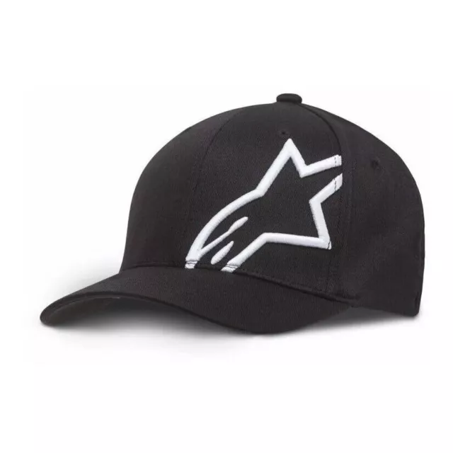 Alpinestars Cap Corp Shift 2 Flexfit schwarz weiss Kappe Baseball Cap Schirm