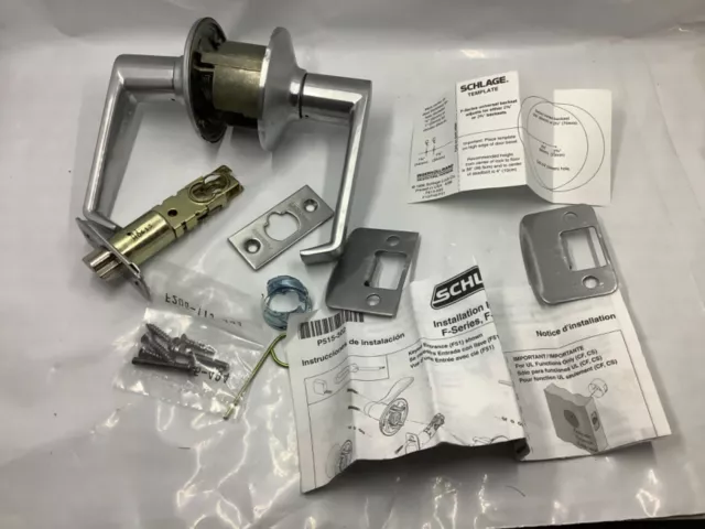 Schlage F51-ACC-619 Accent Passage Door Lever Set - Satin Nickel Non Locking