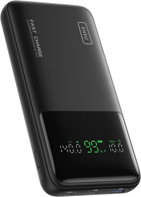 INIU Batterie Externe, 140W Power Bank 27000mAh, Batterie Portable USB C Input &