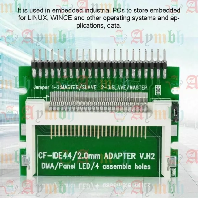 CF Card Compact Flash Card to 2.5" Male IDE 44Pin LED PCB Converter Adapter UK