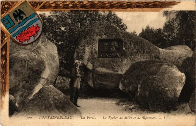 CPA FONTAINEBLEAU - La Foret - Le Rocher de Milet et de Rousseau (166680)