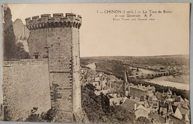 (DPT 37) Chinon - La tour de Boissy et vue générale