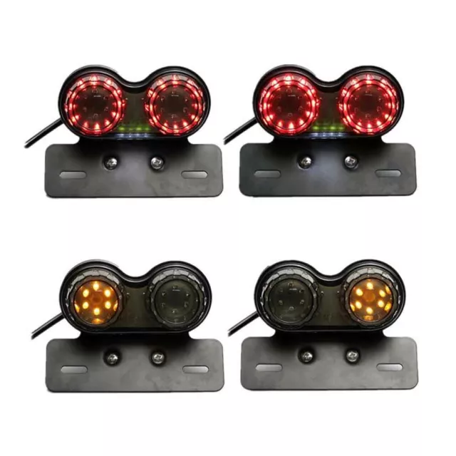 Moto Éclairage Plaque LED Feu Stop Arrière Clignotants Signal Freinage Lamp