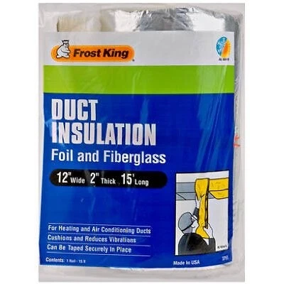 Fiberglass Duct-Wrap Insulation, 12 x 2-In. x 15-Ft. -SP55