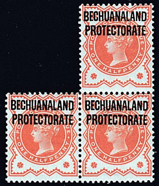 BRITISH BECHUANALAND 1897 QUEEN VICTORIA x3 SC#69 MNH