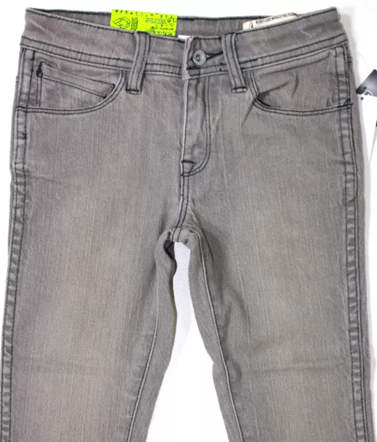 VOLCOM - Boy's Grey Stretch Skinny Leg Denim Jeans. Size 4, 6, 8. NWT. RRP$69.99