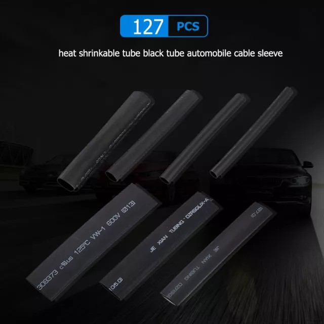 127pcs Assorted Polyolefin Heat Shrink Tubes Electrical Wire Cable Sleeving Set 3