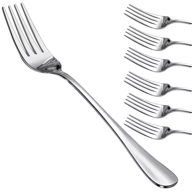 6 New Stainless Steel Cutlery Dining Table Forks Pastry Dinner Forks Heavy Duty