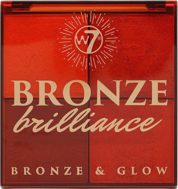 W7 Bronzer Highlighter Powder Highlighting Blush Natural Bronze Glow