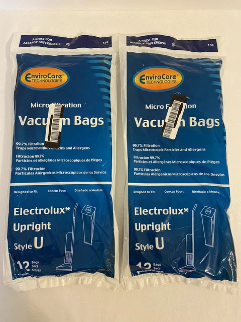 12 U Style Bag Micro Filtration Vacuum Bags Electrolux* Upright New