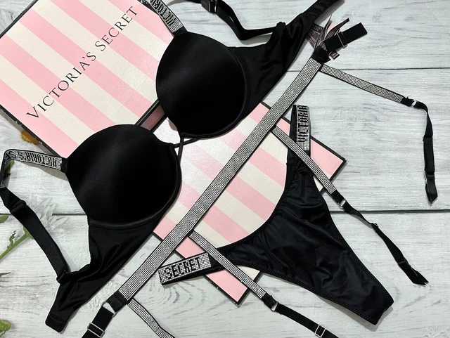 Victoria'S Secret Swim Shine Strap Bombshell Push-Up Bikini Top In Pink - 73% Off