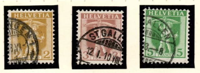 Schweiz Briefmarken Tellknabe 1907 gestempelt Michel 95-97 (CH01)