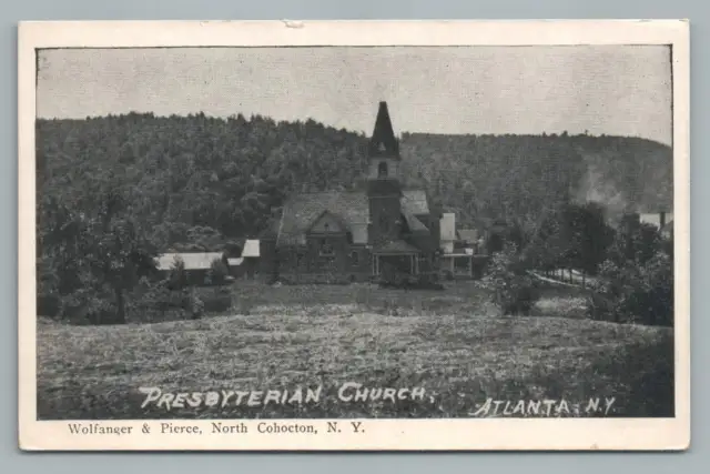 Presbyterian Church ATLANTA New York ~ Antique Postcard 1910s