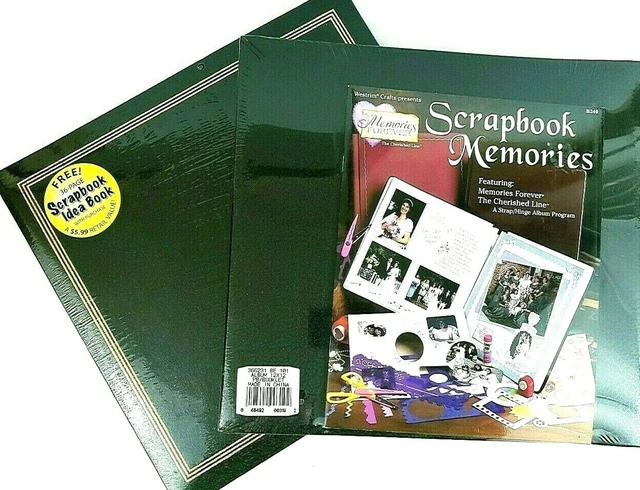 Memories Forever Set de 2 Cuaderno de recortes con Libro de recortes Libro de ideas 12"" x 12"" Nuevo