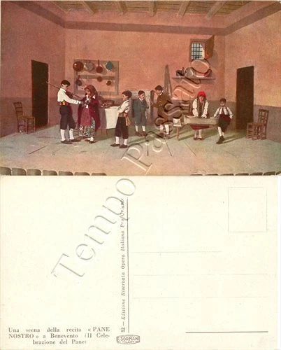 Cartolina di Benevento, celebrazione del pane