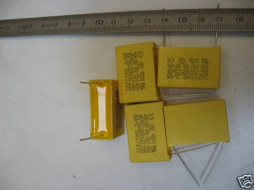 Lot De 5 Condensateurs Plastique 22nF 0.022µF 1000V Vishay MKP1841 - Neufs - Générique