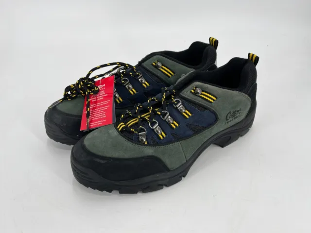 New Unused Cotton Traders Mens Size 12 Green Suede Walking Hiking Shoes Boots