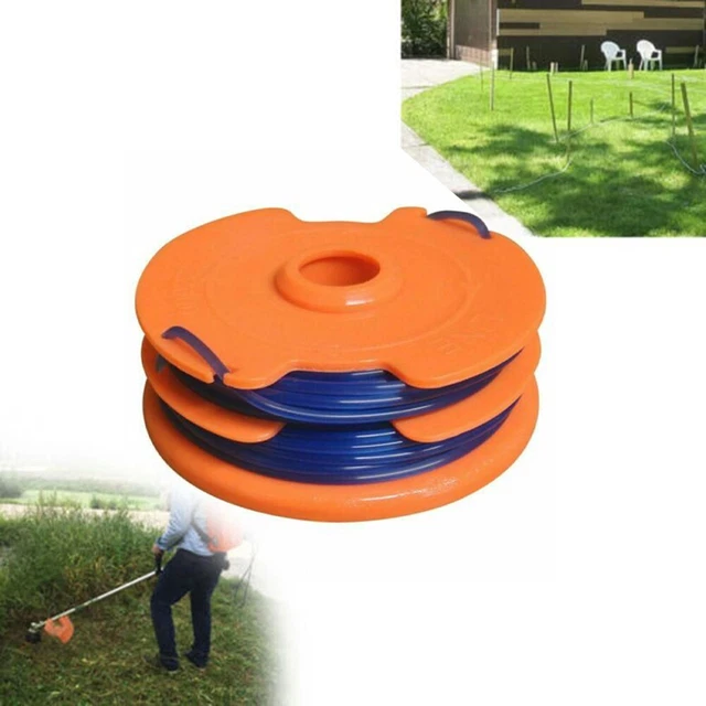 Spares2go Spulenfaden & Abdeckung Für Qualcast Rasentrimmer – 2 Stück, 1,5 Mm Breite, Je 5 M Länge, Passend Für GGT4502, GGT450A1 Spares2go Spulenfaden & Abdeckung Für Qualcast Rasentrimmer – 2 Stück, 1,5 Mm Breite, Je 5 M Länge, Passend Für GGT4502, GGT450A1