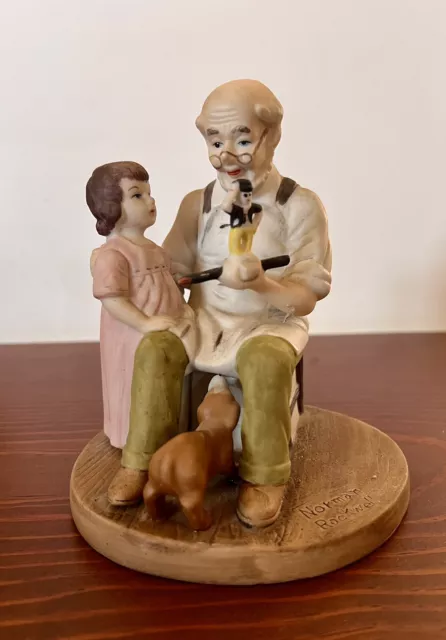 Vintage Norman Rockwell Figurine, “The Toy Maker” Replica Limited Edition