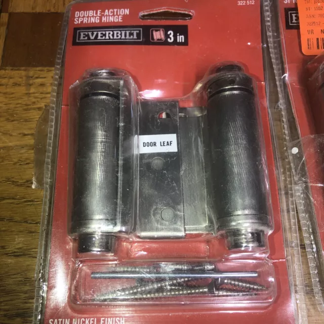 Everbilt 3'' Satin Nickel Finish Door Double Action Spring Hinge
