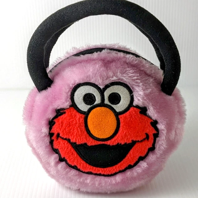 Vintage Elmo Plush Mini Purse Wallet Sesame Street Plush Club Kids Pink Wrist