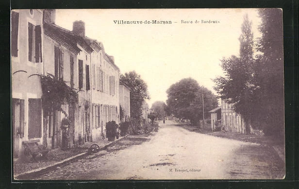 CPA Villeneuve-de-Marsan, Route de Bordeaux, street view
