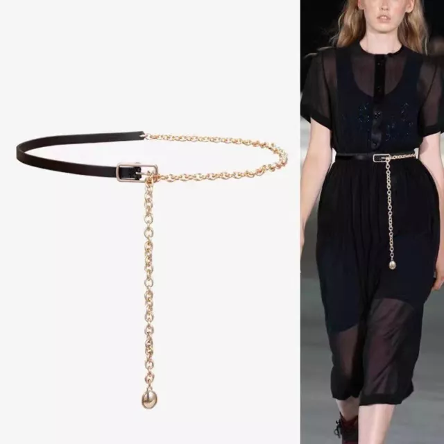 Waist Chain Belt Gold Women Metal Waistband Ladies Fashion Charm Vintage Dress