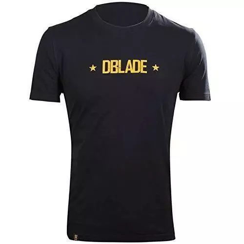 DBlade Mens T-Shirt Black Short Sleeve Top 100% Cotton Comfortable Work Wear