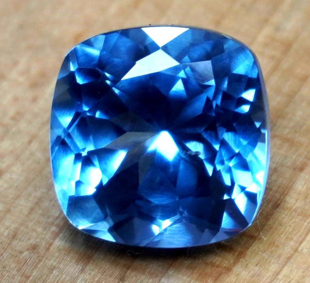 Natural Blue Santa Maria Aquamarine 9.95 Ct Cushion Cut Treated Loose Gemstone