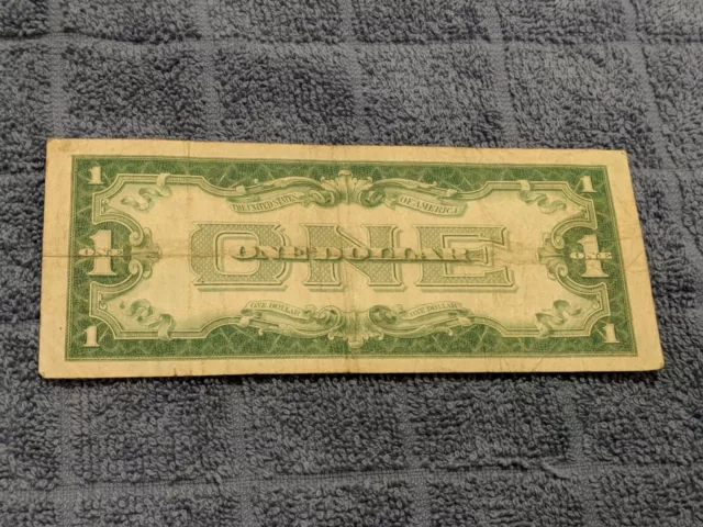 $1 One Dollar 1928A Series Silver Certificate Note Funny Back