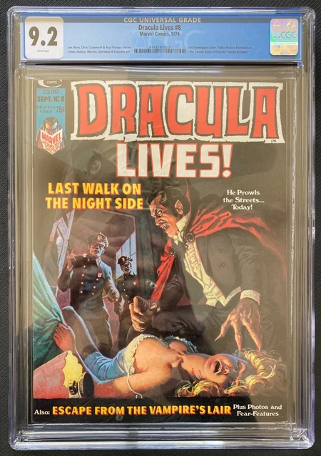 Dracula Lives #8 CGC 9.2 (Marvel 1974). Classic Luis Dominguez cover!