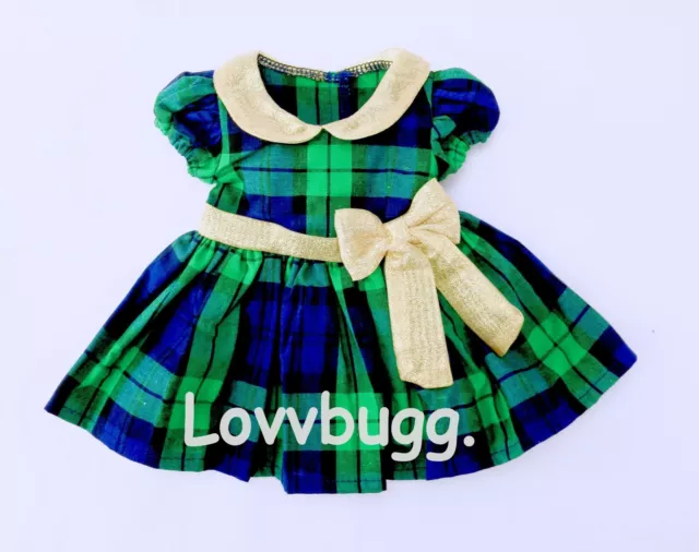 Holiday Dress Bow for American Girl 18" or Baby 15" Doll Clothes FREESHIP ADDS!