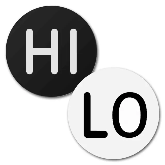 10 - 2" Omaha Poker Hi  Lo Buttons 2-sided Dealer Casino High Low Ceramic