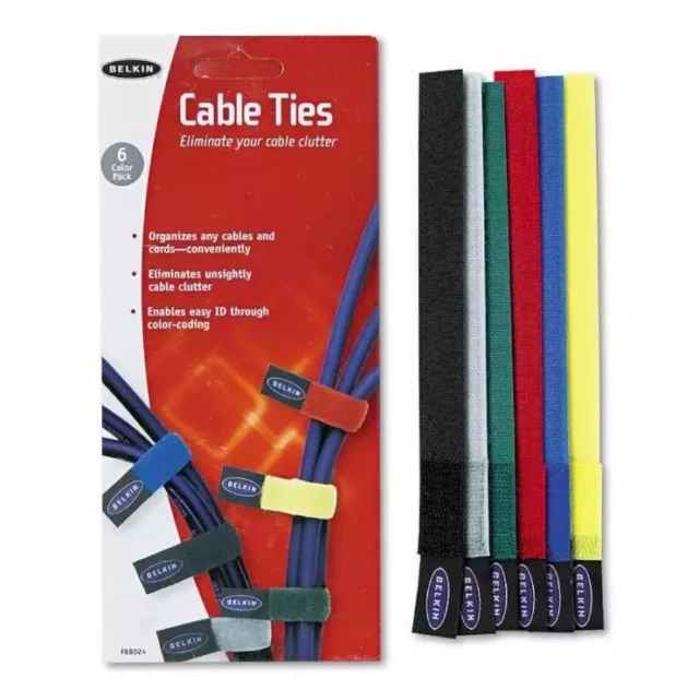 Cortes de cable multicolores Belkin, paquete de 6 SSIN1-8228083-EBUS