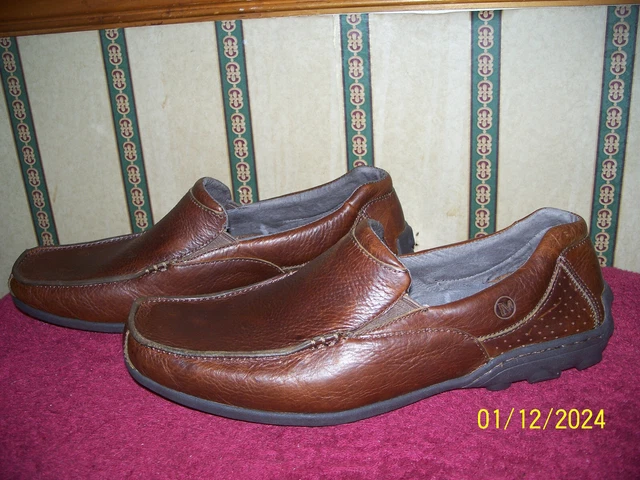MERRELL MENS DARK Earth Rally Moc J38507 Brown Dress Loafers Size