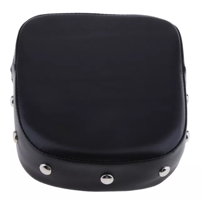 Universal Black Motorcycle Synthetic Leather Sissy Bar Backrest Cushion Pad 2