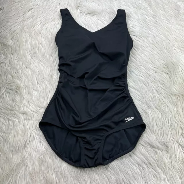 Speedo Women's 8 Black Endurance + One Piece Swim Suit