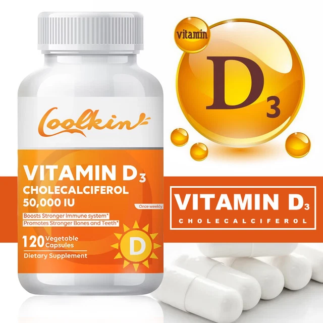 VITAMIN D3 CHOLECALCIFEROL 50,000 IU Strengthens Bones,Teeth and