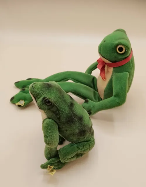 2 x Vintage Frösche von Steiff - Froggy  und Cappy 1960-1980er Jahre 3